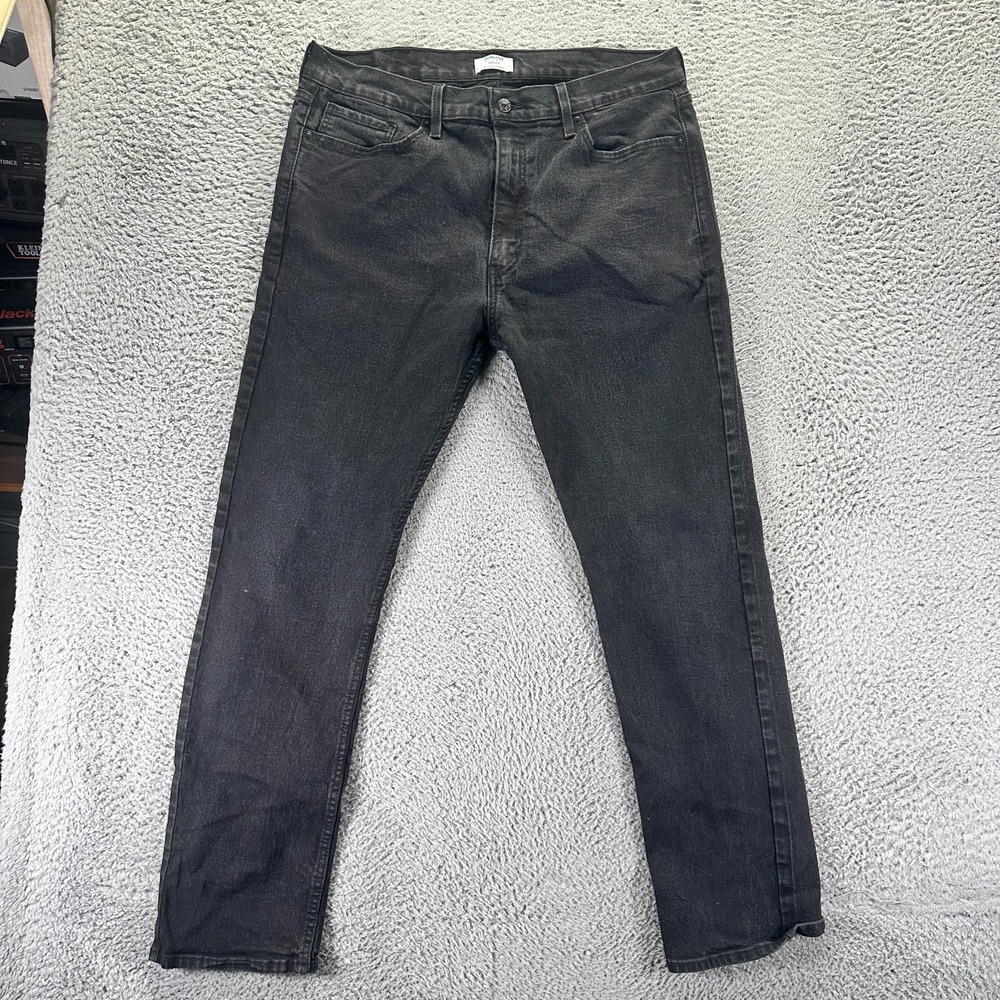 Denizen From Levi's 232 Jeans Men 38x32 Black Cotton Denim Straight Slim Stretch